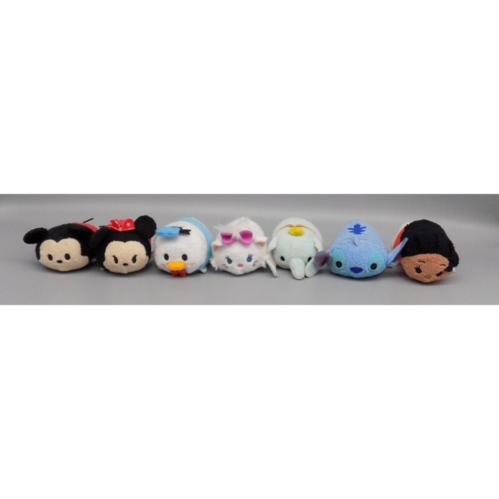 7 Tsum Tsum Disney Plush Figures Mickey Dumbo Stitch Donald Pocahontas
